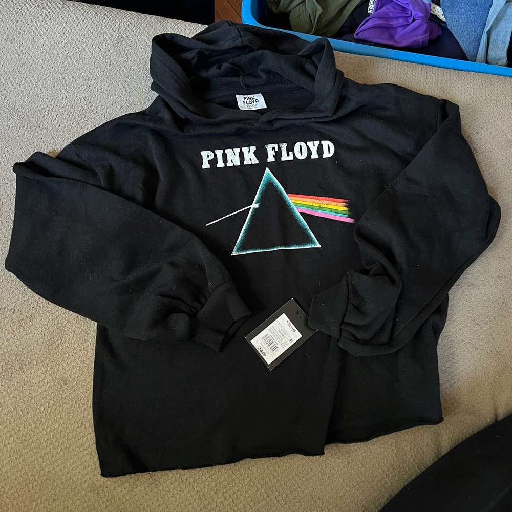 New Pink Floyd Cropped Hoodie